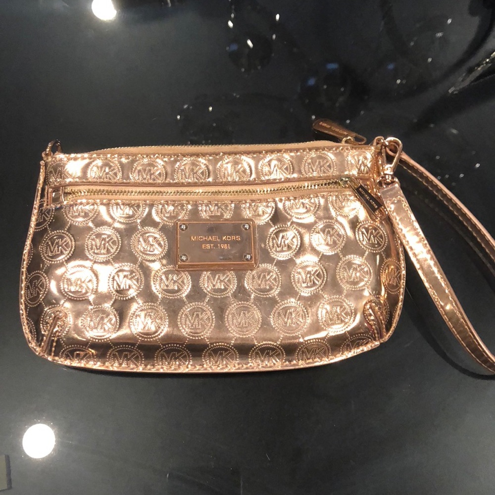 Rose Gold Michael Kors wristlet